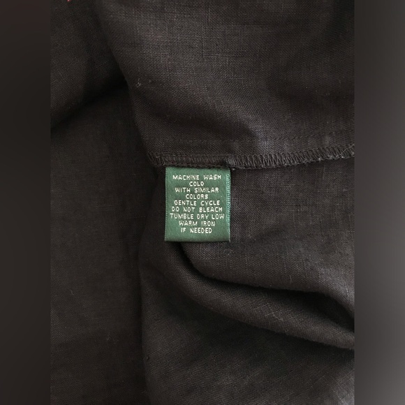 Lauren Ralph Lauren Women’s Black Linen Tunic - Picture 4 of 7